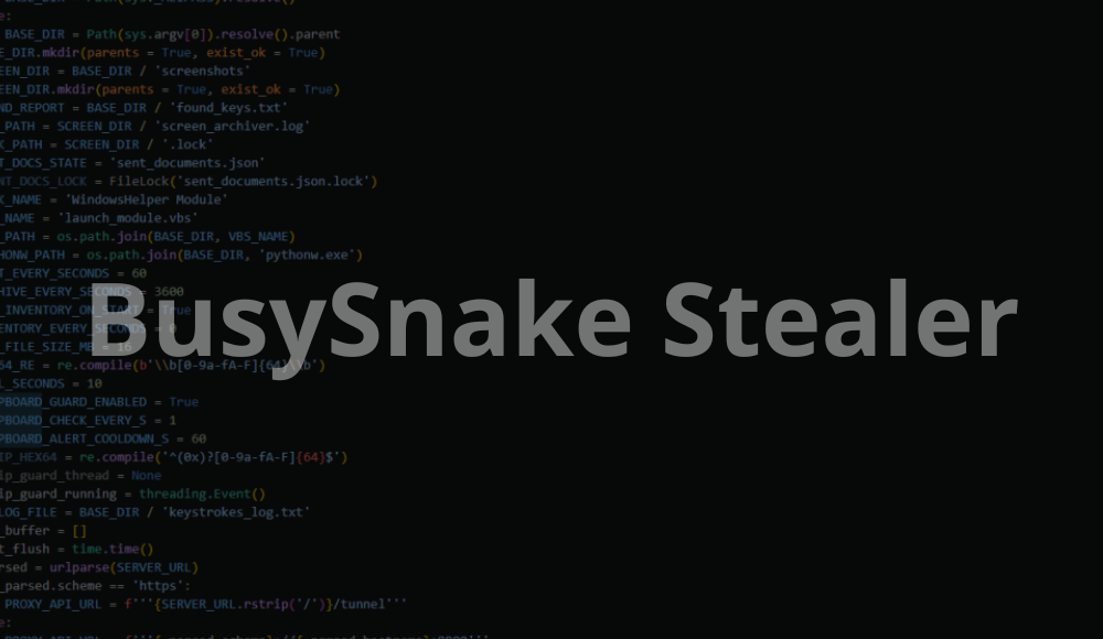 BusySnake Stealer: New Python Malware Powers Armored Likho APT Espionage