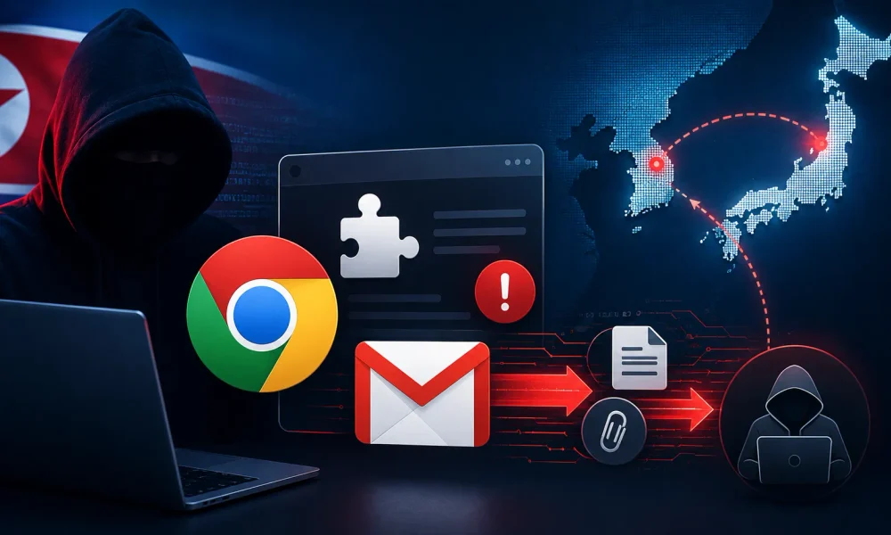 Kimsuky Deploys AI-Assisted Chrome Extension to Steal Gmail Data in Japan, South Korea